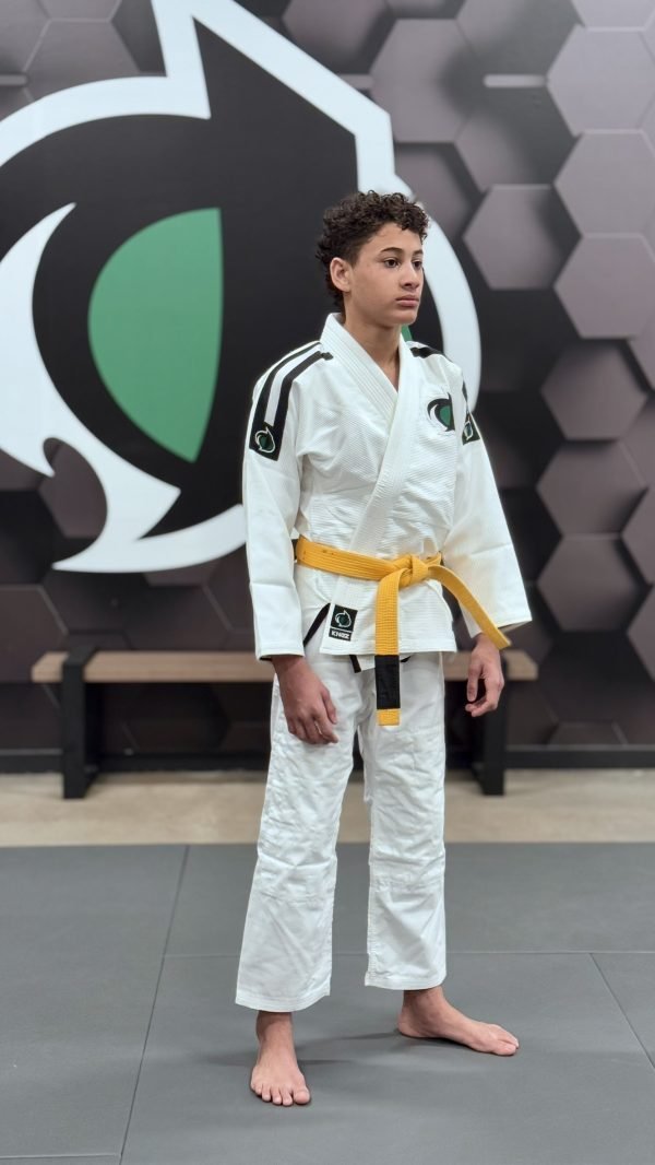 Jacaré Prime Jiu Jitsu Gi – White – Edition Kids - Image 3